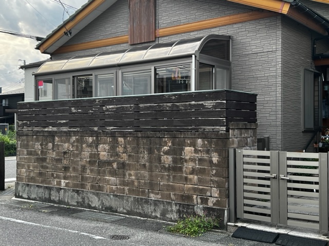 新潟市江南区　Y　様邸　ブロック塀上部柵塗装工事