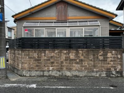 新潟市江南区 Y 様邸 ブロック塀上部柵塗装工事