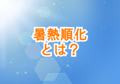 暑熱順化とは？（しょねつじゅんか）