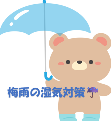 梅雨の湿気対策☔