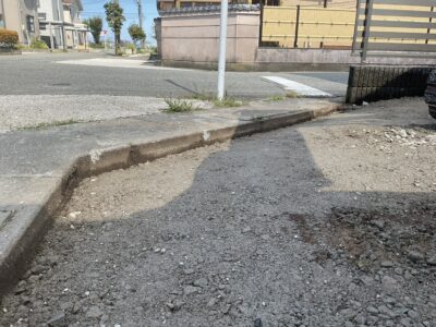 鋤取り、砕石＆転圧　施工後