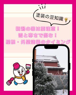 新潟の家は要注意!雪と寒さで傷む!屋根・外壁塗装の正しいタイミングは?