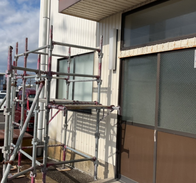 外壁（下地ボード）交換灯具復旧／施工後
